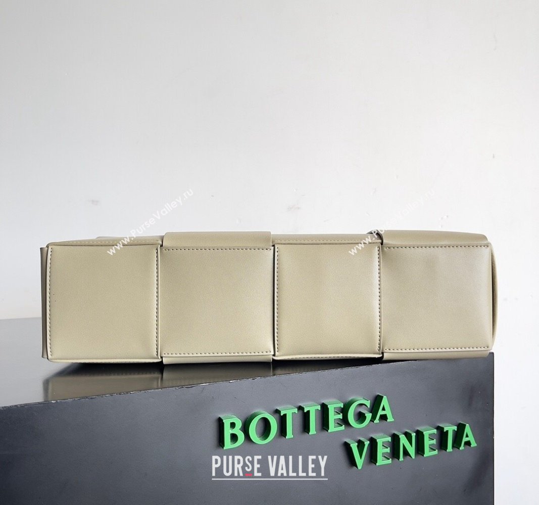 Bottega Veneta Medium Arco Tote Bag in Intrecciato Leather 729244 Travertine Green 2024 (YX-240919043)