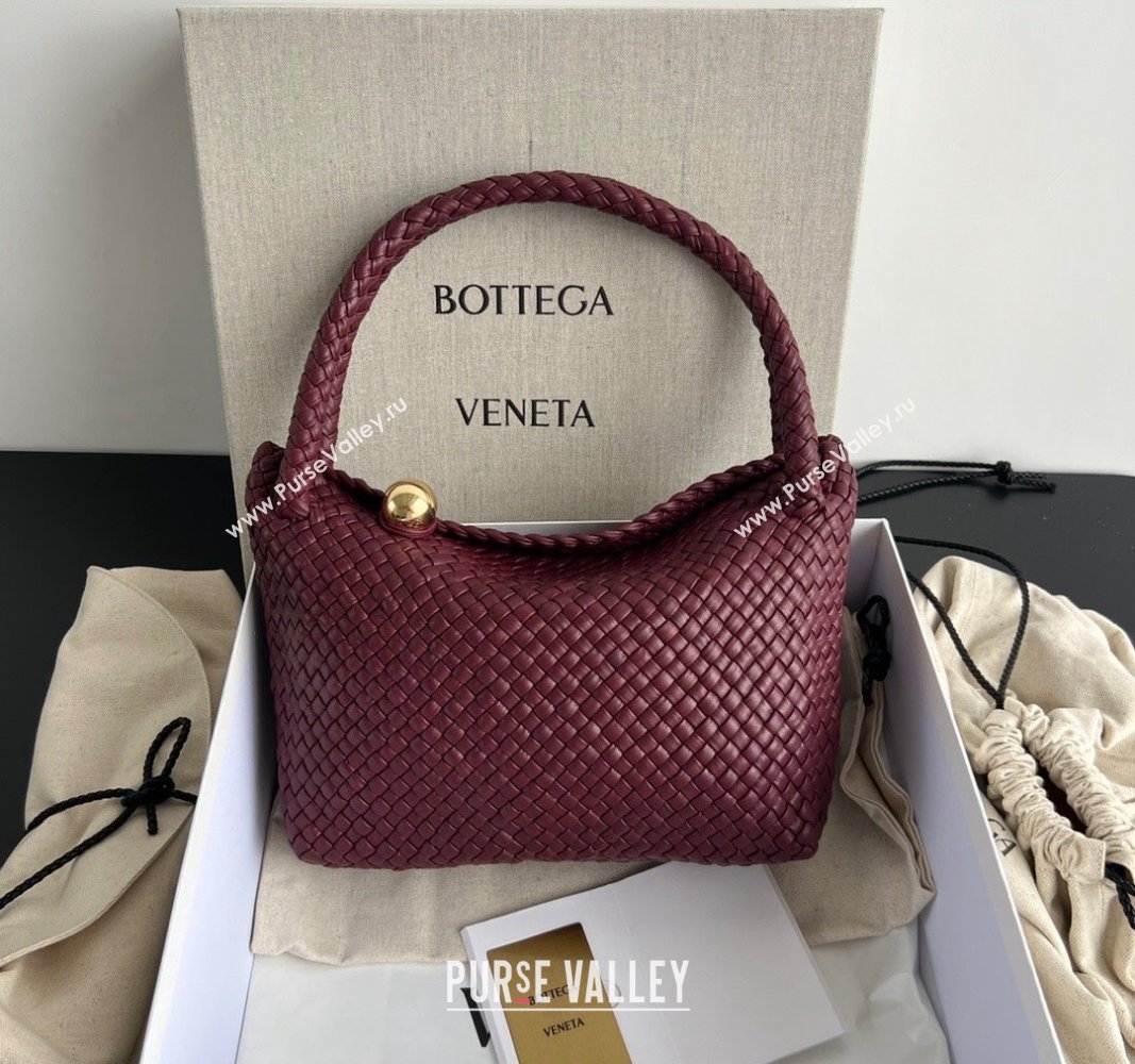 Bottega Veneta Tosca Shoulder Bag with Gold-Tone Ball 716974 Burgundy 2024 (WT-241029010)