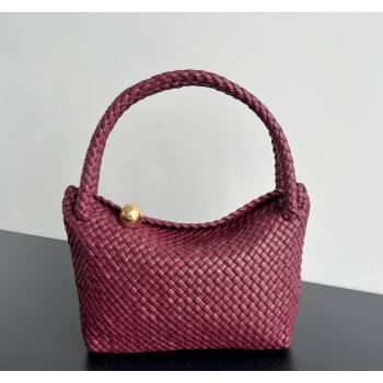 Bottega Veneta Tosca Shoulder Bag with Gold-Tone Ball 716974 Burgundy 2024 (WT-241029010)