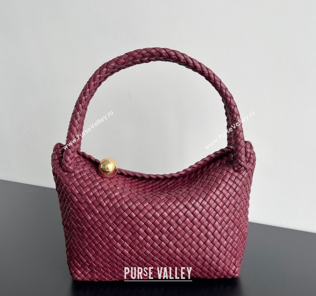 Bottega Veneta Tosca Shoulder Bag with Gold-Tone Ball 716974 Burgundy 2024 (WT-241029010)