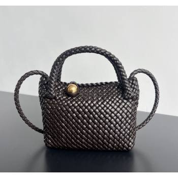 Bottega Veneta Mini Tosca Bag with Gold-Tone Ball 776755 Fondant Brown 2024 (WT-241029002)