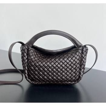 Bottega Veneta Small Cobble Top Handle bag in Intreccio Leather Fondant Brown 2024 805739 (WT-241029014)