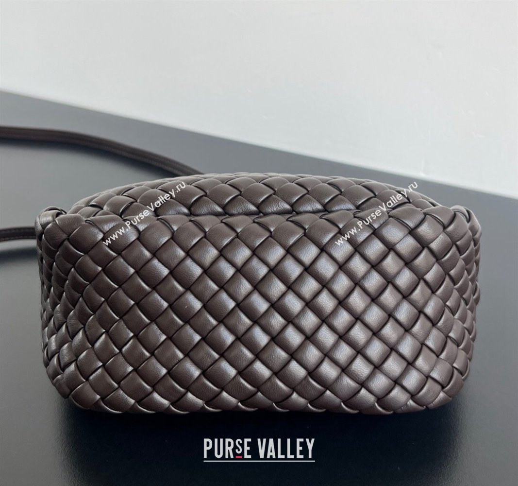 Bottega Veneta Small Cobble Top Handle bag in Intreccio Leather Fondant Brown 2024 805739 (WT-241029014)