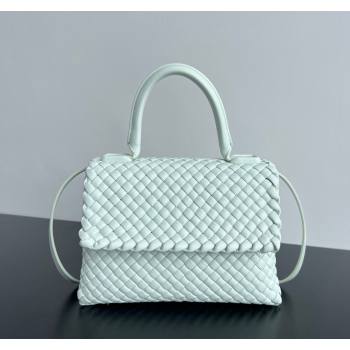 Bottega Veneta Patti Top Handle bag in Intreccio Leather Glacier Green 2024 776783 (WT-241029016)