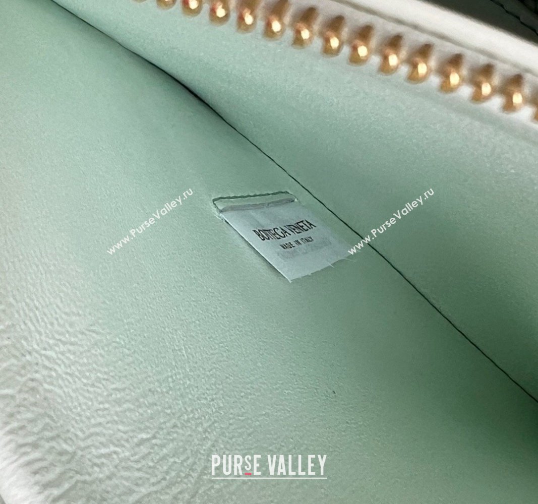 Bottega Veneta Patti Top Handle bag in Intreccio Leather Glacier Green 2024 776783 (WT-241029016)