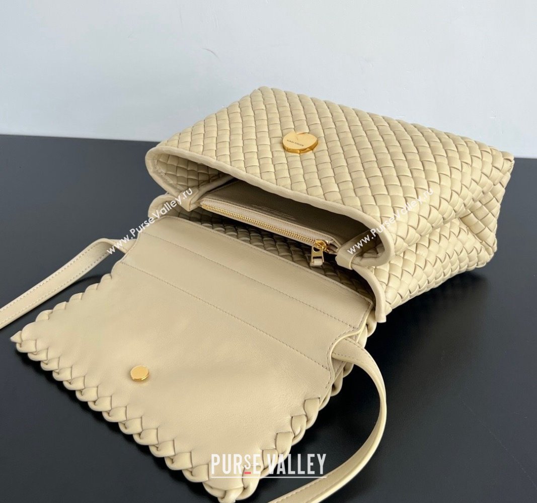 Bottega Veneta Patti Top Handle bag in Intreccio Leather Beige 2024 776783 (WT-241029017)