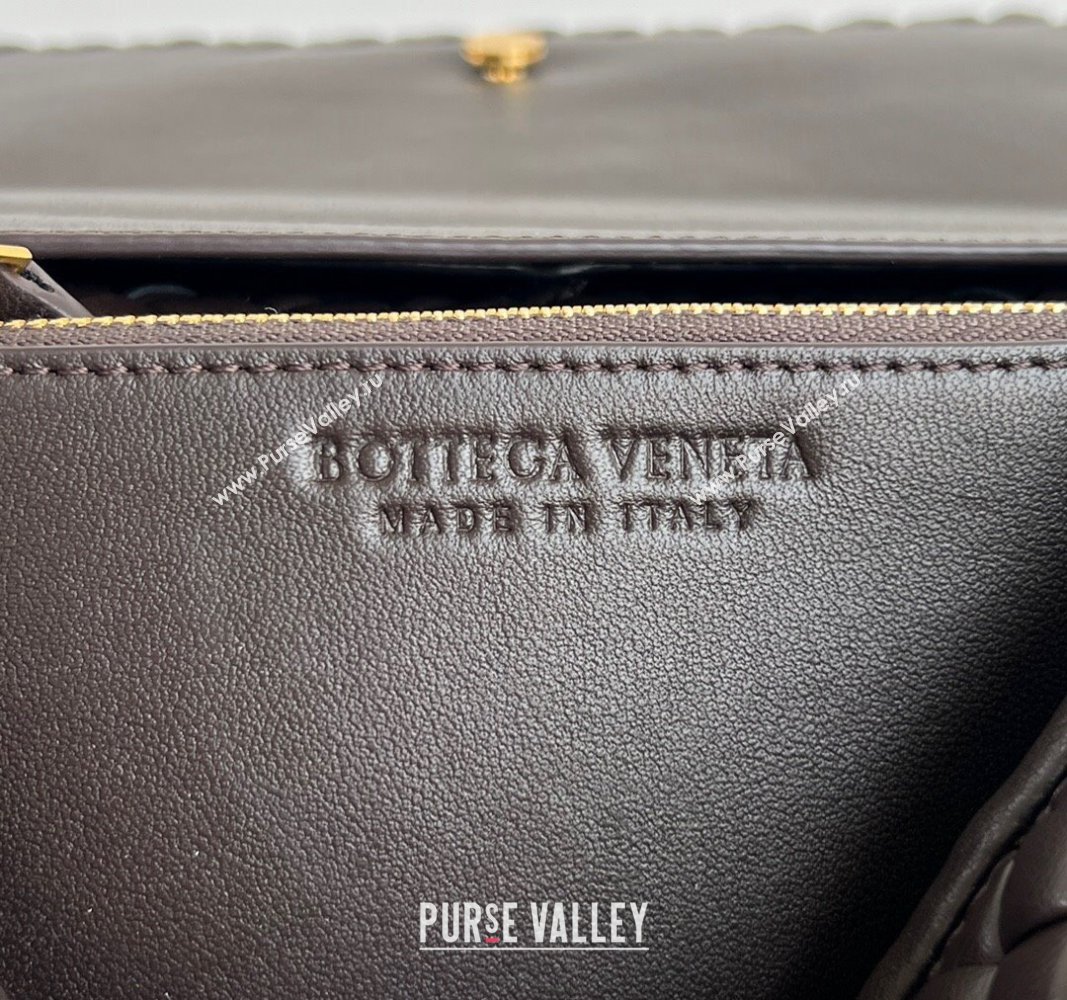 Bottega Veneta Patti Top Handle bag in Intreccio Leather Fondant Brown 2024 776783 (WT-241029018)