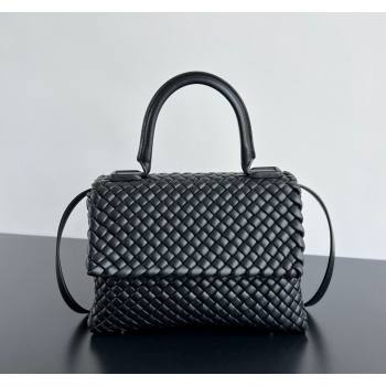 Bottega Veneta Patti Top Handle bag in Intreccio Leather Black 2024 776783 (WT-241029019)