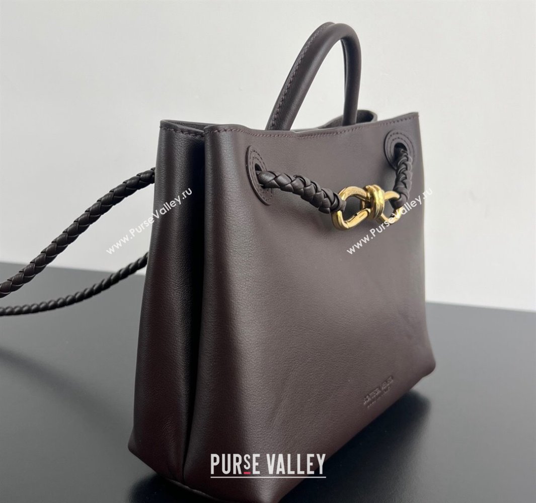 Bottega Veneta Small Andiamo Top Handle Bag in Calfskin Leather Fondant Brown 2025 810213 (WT-250519074)