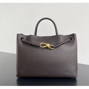 Bottega Veneta Medium Andiamo Top Handle Bag in Calfskin Leather Fondant Brown 2024 810214 (WT-250519077)