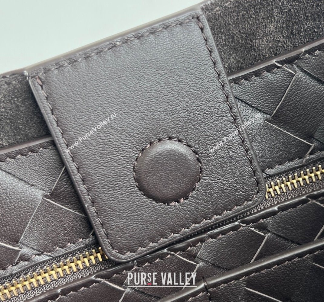 Bottega Veneta Medium Andiamo Top Handle Bag in Calfskin Leather Fondant Brown 2024 810214 (WT-250519077)