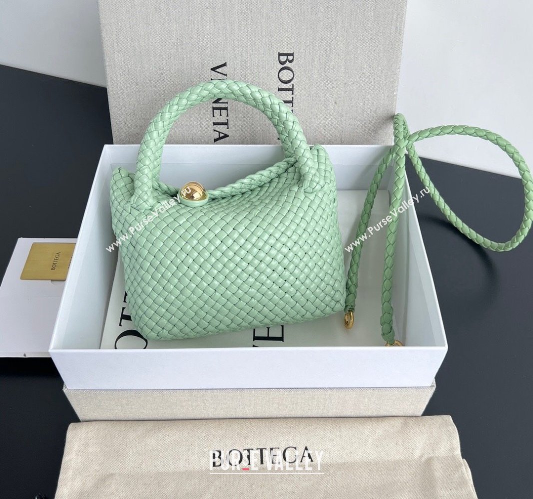 Bottega Veneta Mini Tosca Bag with Gold-Tone Ball 776755 Mint Green 2024 (WT-241029004)