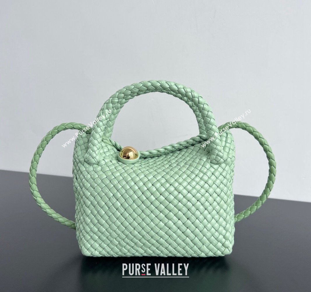 Bottega Veneta Mini Tosca Bag with Gold-Tone Ball 776755 Mint Green 2024 (WT-241029004)