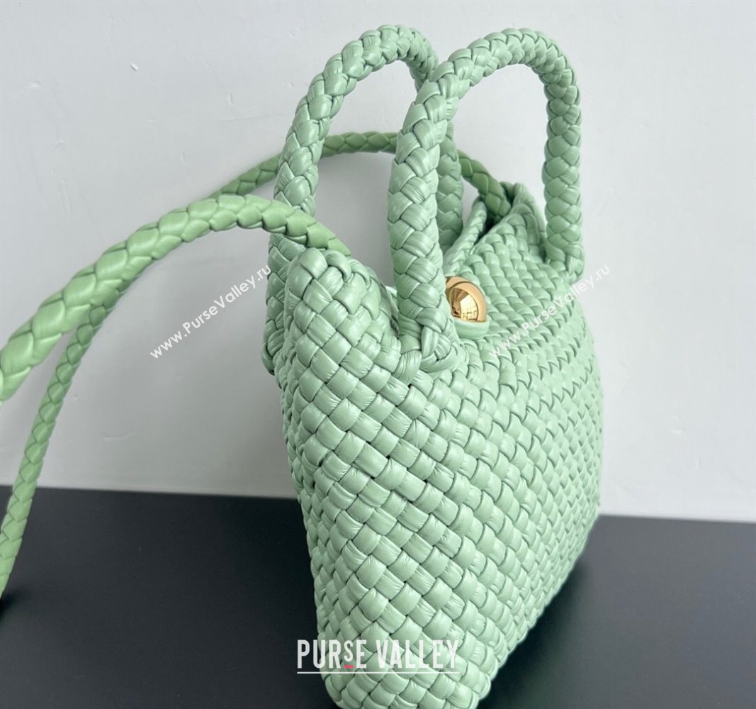 Bottega Veneta Mini Tosca Bag with Gold-Tone Ball 776755 Mint Green 2024 (WT-241029004)