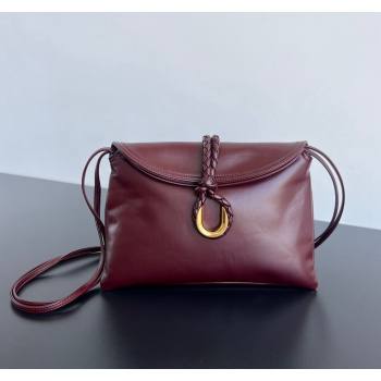 Bottega Veneta Medium Liberta Cross-body bag in Smooth Calfskin Burgundy 2024 806034 (WT-241029033)