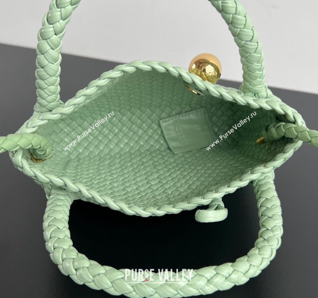 Bottega Veneta Mini Tosca Bag with Gold-Tone Ball 776755 Mint Green 2024 (WT-241029004)