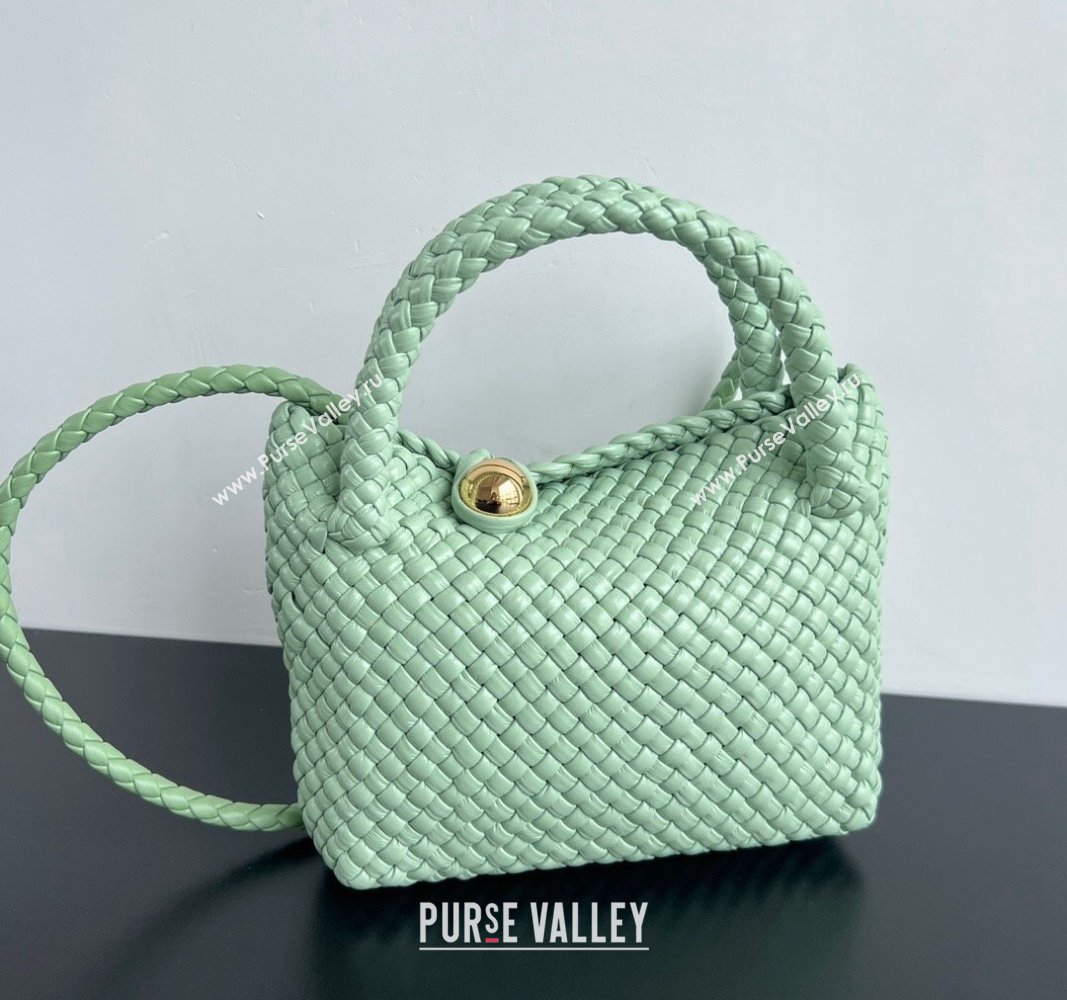 Bottega Veneta Mini Tosca Bag with Gold-Tone Ball 776755 Mint Green 2024 (WT-241029004)