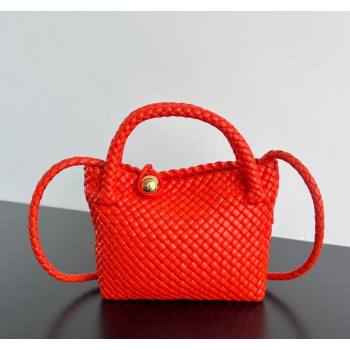 Bottega Veneta Mini Tosca Bag with Gold-Tone Ball 776755 Orange Red 2024 (WT-241029001)