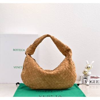 Bottega Veneta Small Jodie Hobo in Intrecciato Suede Light Brown 2024 600261 (YX-241029044)