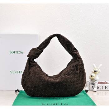 Bottega Veneta Small Jodie Hobo in Intrecciato Suede Fondant Brown 2024 600261 (YX-241029045)