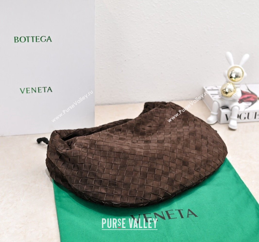 Bottega Veneta Small Jodie Hobo in Intrecciato Suede Fondant Brown 2024 600261 (YX-241029045)