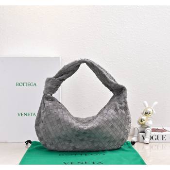 Bottega Veneta Small Jodie Hobo in Intrecciato Suede Grey 2024 600261 (YX-241029046)