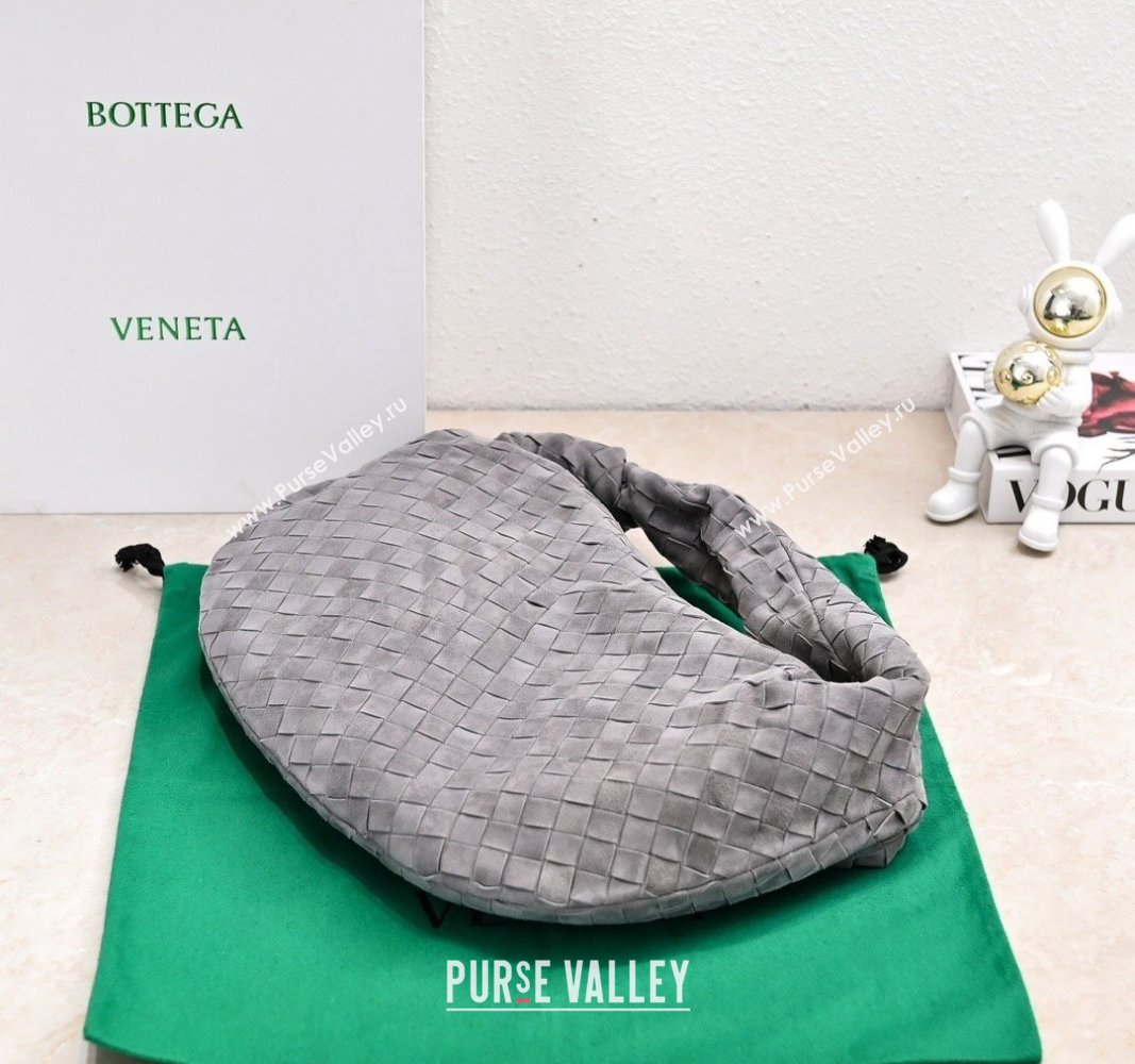 Bottega Veneta Small Jodie Hobo in Intrecciato Suede Grey 2024 600261 (YX-241029046)