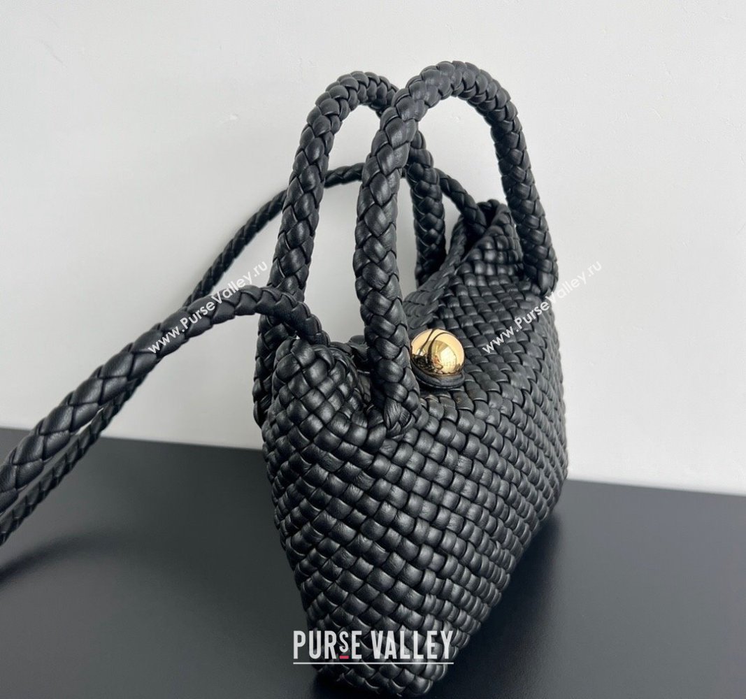 Bottega Veneta Mini Tosca Bag with Gold-Tone Ball 776755 Black 2024 (WT-241029006)