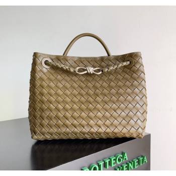 Bottega Veneta Medium Andiamo Top Handle Bag in Intrecciato Leather 743572 Green 2 2024 (YX-241029054)