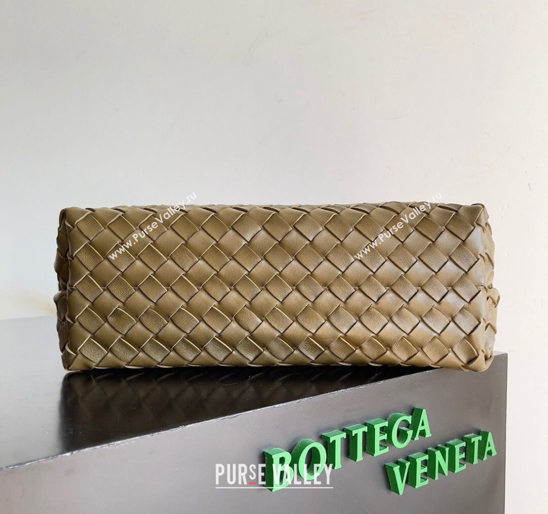 Bottega Veneta Medium Andiamo Top Handle Bag in Intrecciato Leather 743572 Green 2 2024 (YX-241029054)