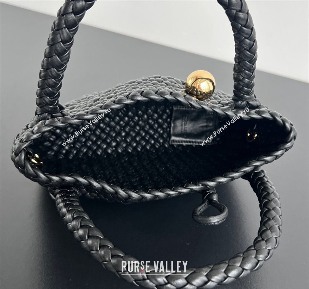 Bottega Veneta Mini Tosca Bag with Gold-Tone Ball 776755 Black 2024 (WT-241029006)