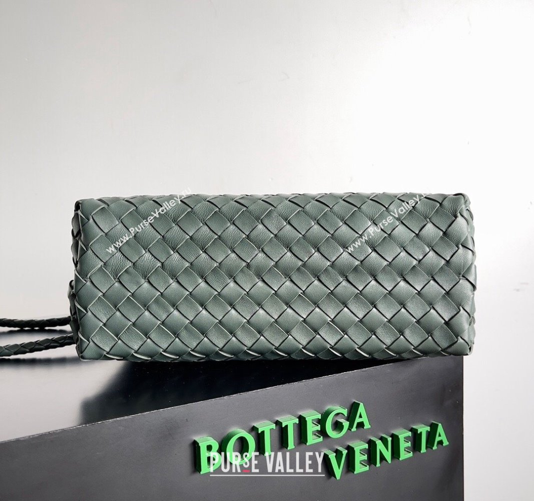 Bottega Veneta Medium Andiamo Top Handle Bag in Intrecciato Leather 743572 Dark Green 2024 (YX-241029061)