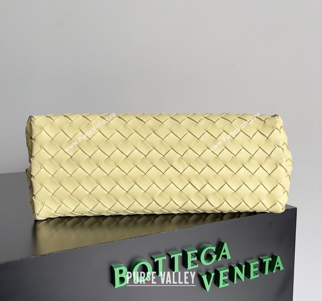 Bottega Veneta Medium Andiamo Top Handle Bag in Intrecciato Leather 743572 Light Yellow 2024 (YX-241029063)