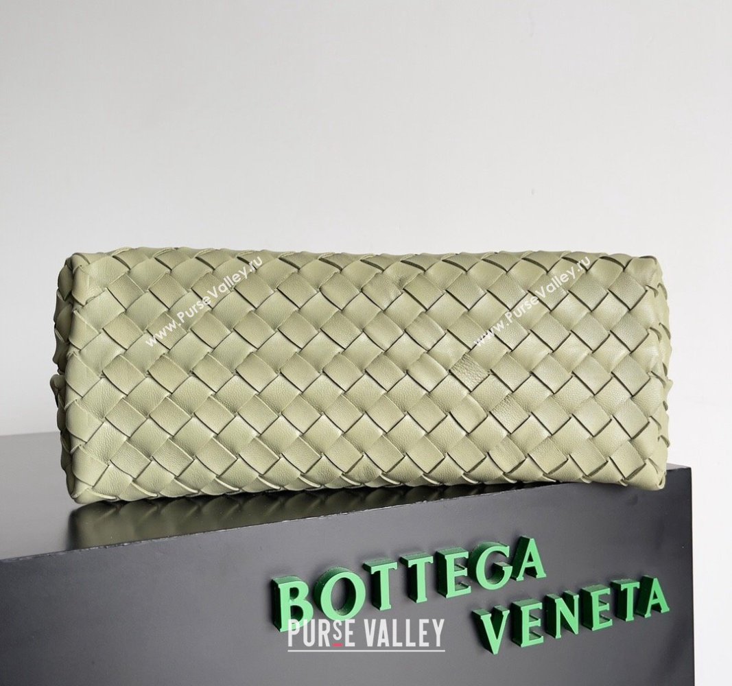 Bottega Veneta Medium Andiamo Top Handle Bag in Intrecciato Leather 743572 Travertine Green 2024 (YX-241029066)