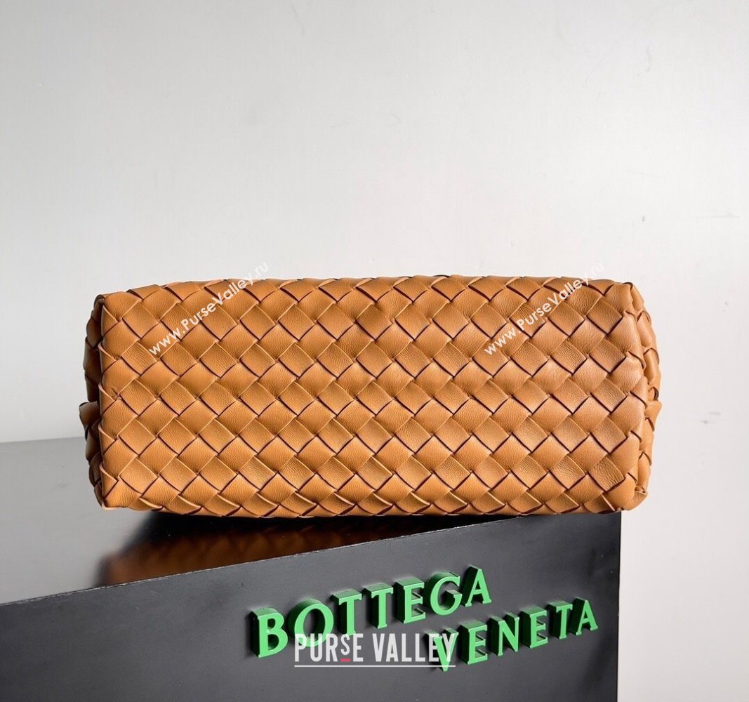 Bottega Veneta Medium Andiamo Top Handle Bag in Intrecciato Leather 743572 Light Brown 2024 (YX-241029067)