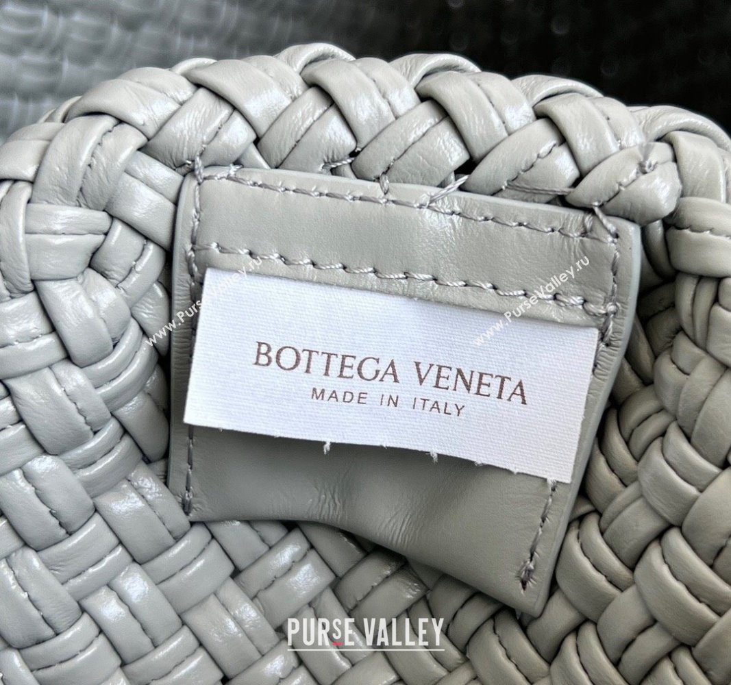 Bottega Veneta Tosca Shoulder Bag with Gold-Tone Ball 716974 Agate Grey 2024 (WT-241029007)