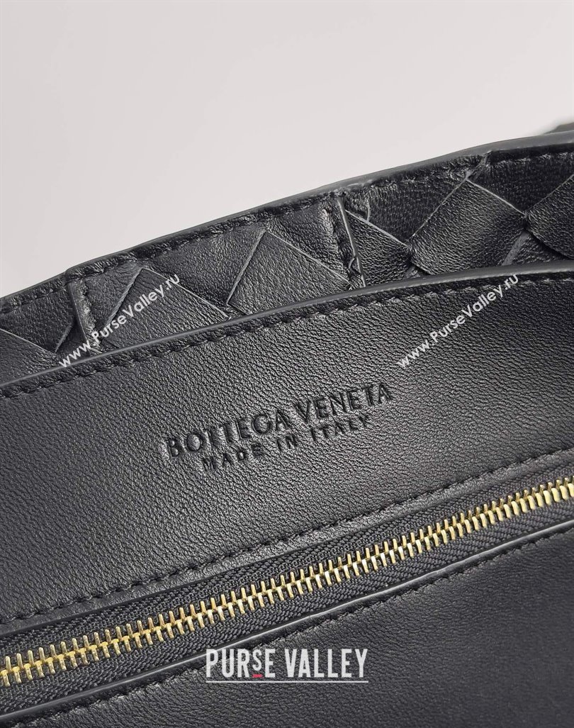 Bottega Veneta Large Andiamo Top Handle Bag in Intrecciato Leather 743575 Black/Gold 2024 (YX-241029074)