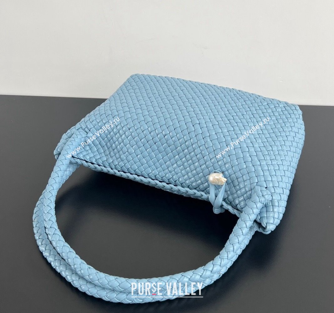 Bottega Veneta Tosca Shoulder Bag with Pearl 716974 Ice Blue 2024 (WT-241029008)