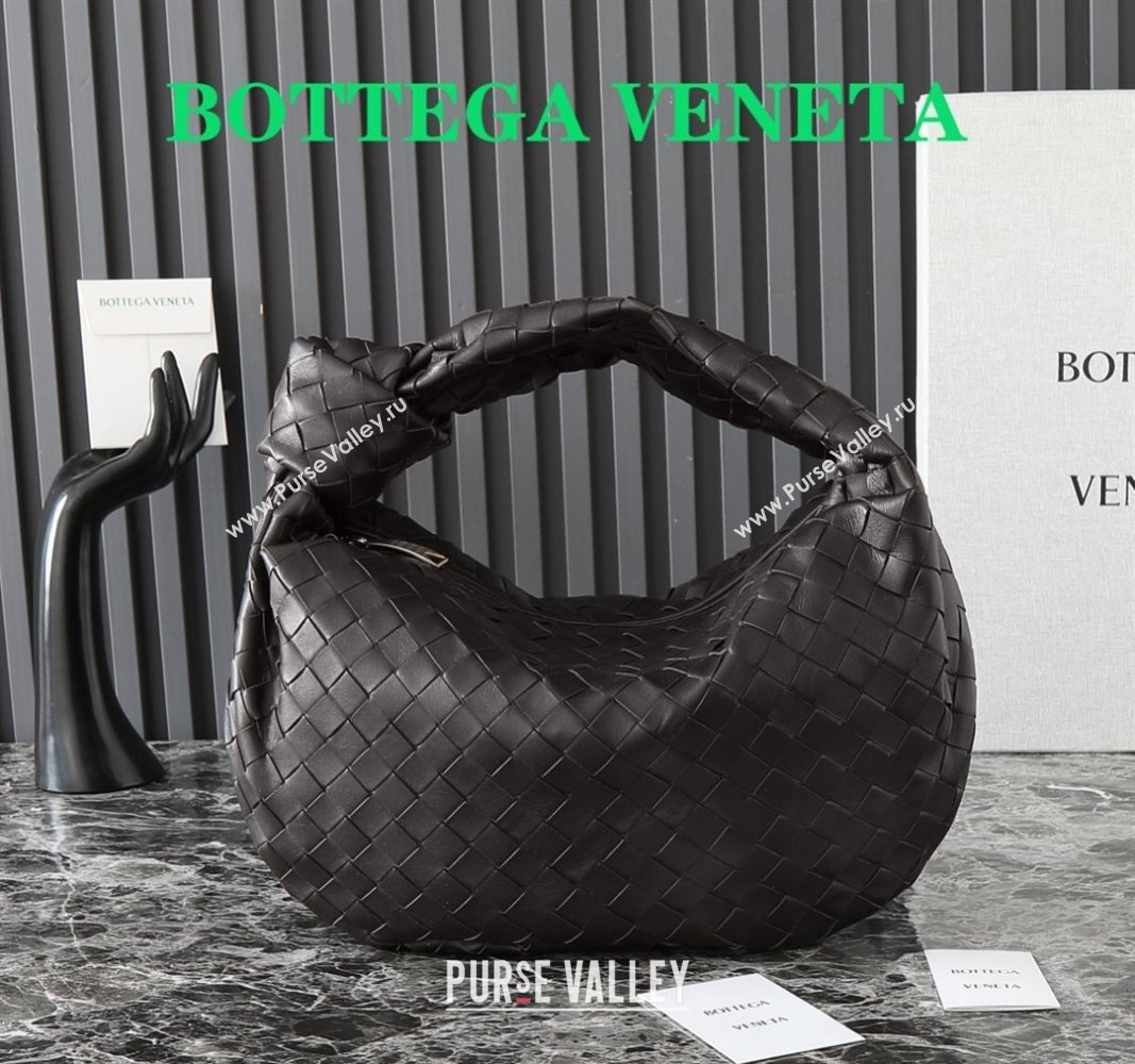 Bottega Veneta Teen Jodie Hobo Bag in Intrecciato Leather 690225 Fondant Brown 2024 (YX-241029079)