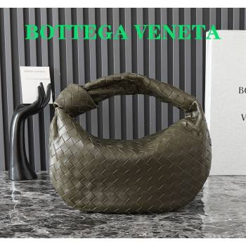 Bottega Veneta Teen Jodie Hobo Bag in Intrecciato Leather 690225 Khaki Green 2024 (YX-241029081)