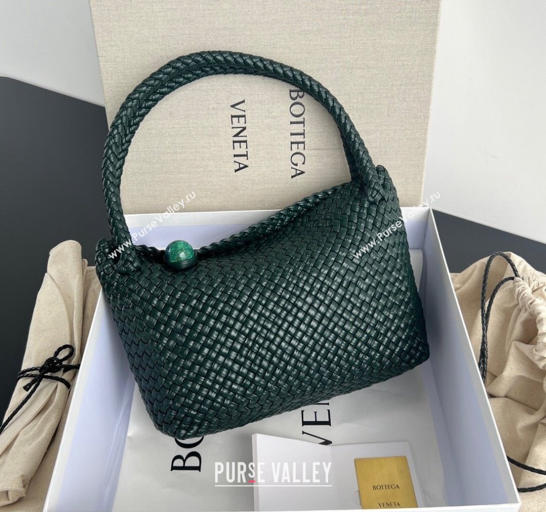 Bottega Veneta Tosca Shoulder Bag with Gold-Tone Ball 716974 Deep Green 2024 (WT-241029009)