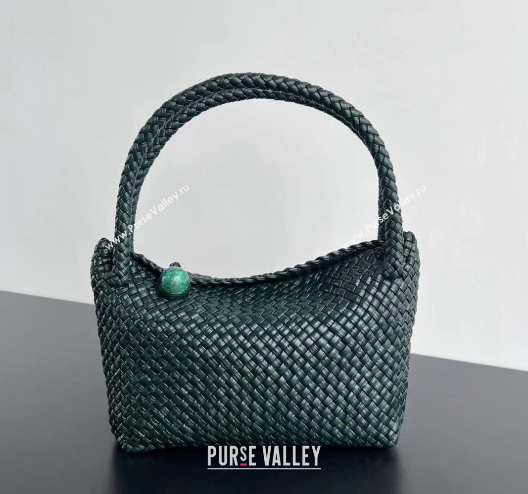 Bottega Veneta Tosca Shoulder Bag with Gold-Tone Ball 716974 Deep Green 2024 (WT-241029009)