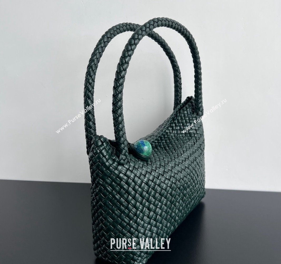 Bottega Veneta Tosca Shoulder Bag with Gold-Tone Ball 716974 Deep Green 2024 (WT-241029009)