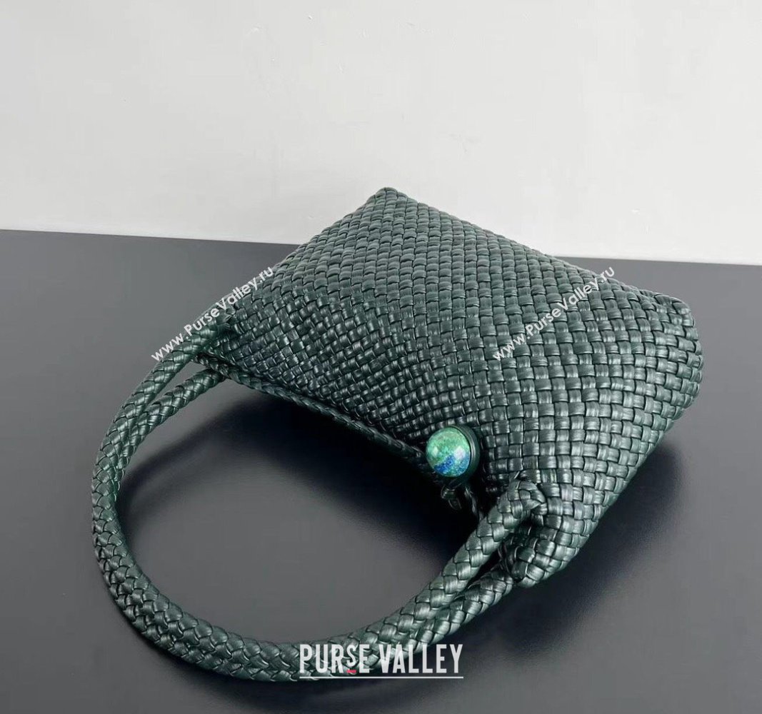 Bottega Veneta Tosca Shoulder Bag with Gold-Tone Ball 716974 Deep Green 2024 (WT-241029009)