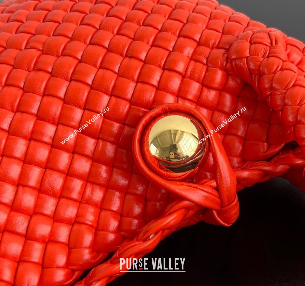 Bottega Veneta Mini Tosca Bag with Gold-Tone Ball 776755 Orange Red 2024 (WT-241029001)