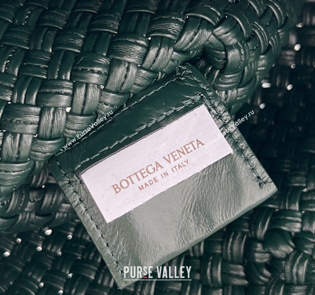 Bottega Veneta Tosca Shoulder Bag with Gold-Tone Ball 716974 Deep Green 2024 (WT-241029009)