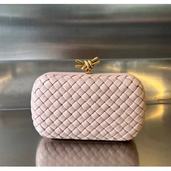 Bottega Veneta Knot Minaudiere Clutch in Padded Intreccio Leather 717622 Lotus Pink 2024 (WT-241217078)