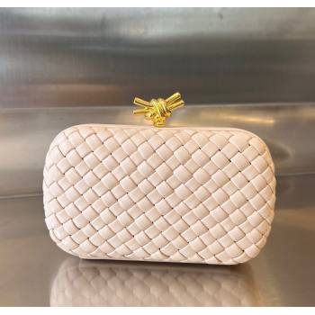 Bottega Veneta Knot Minaudiere Clutch in Padded Intreccio Leather 717622 Melon Pink 2024 (WT-241217079)