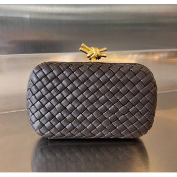 Bottega Veneta Knot Minaudiere Clutch in Padded Intreccio Leather 717622 Fondant Brown 2024 (WT-241217082)