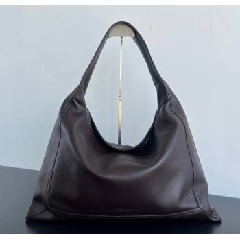 Bottega Veneta Large Hop Hobo bag in Calfskin Leather Fondant Brown 2024 803976 (WT-241217012)